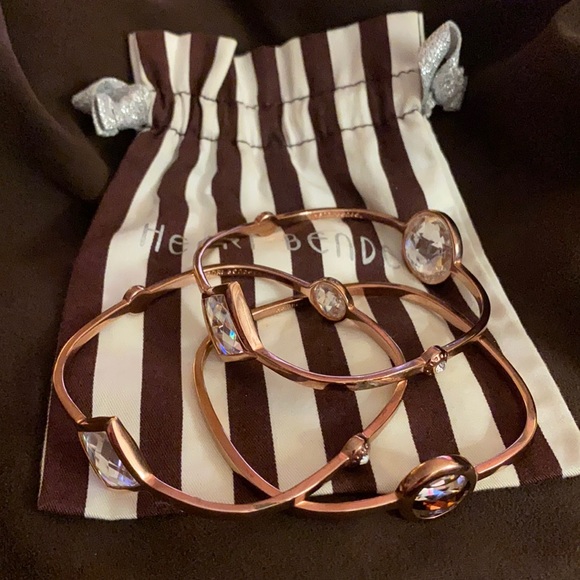 henri bendel Jewelry - Henri Bendel Rose Gold Bangles
